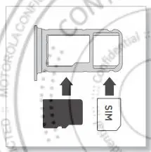 motorola T56ZH1 Mobile Cellular Phone User Guide - Insert the sim card with the gold contacts down