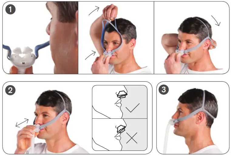 ResMed P10 AirFit Nasal Pillows System - Fitting 1