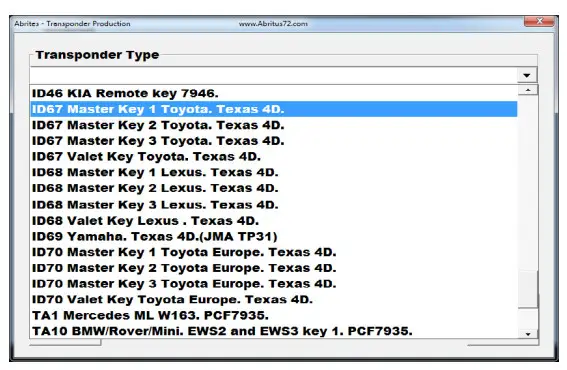 abrites KT010 DIAGNOSTICS TAG KEY TOOL - figure 16