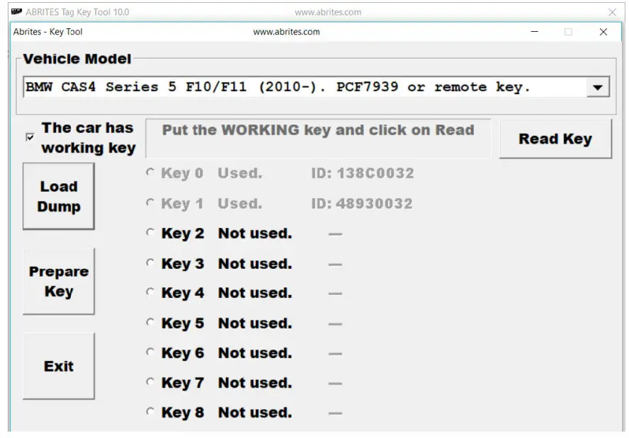 abrites KT010 DIAGNOSTICS TAG KEY TOOL - figure 33