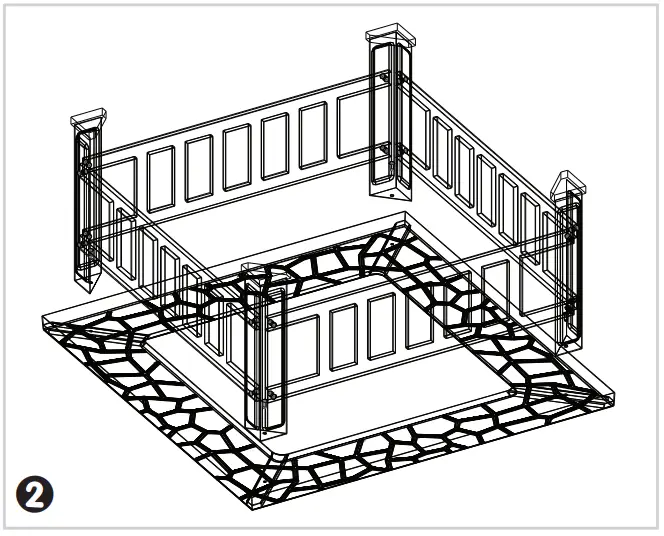 Fire Sense Stonemont Square Stonemont a flat surface
