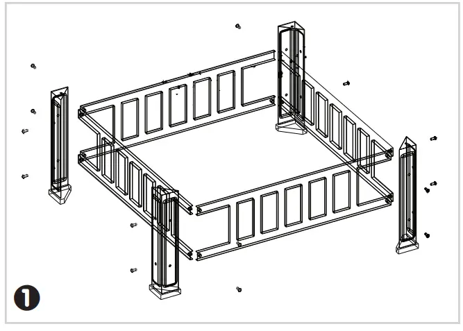 Fire Sense Stonemont Square upside down