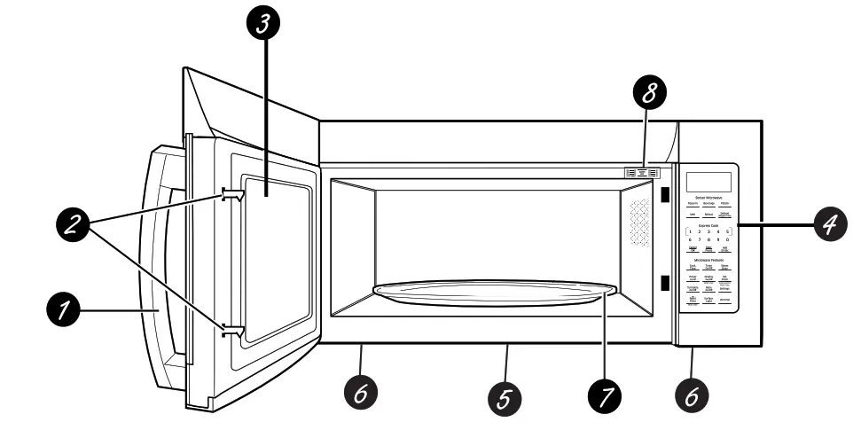 ge appliances JVM7195 MICROWAVE OVEN - Controls