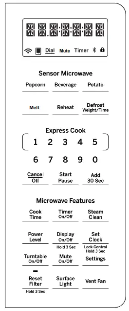ge appliances JVM7195 MICROWAVE OVEN - sensor