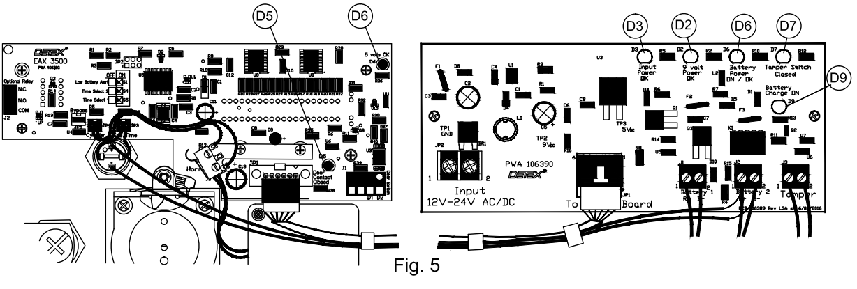 DETEX EAX 3500SK Timed Bypass Exit Alarm with Rechargeable Battery Surface Kit - 12