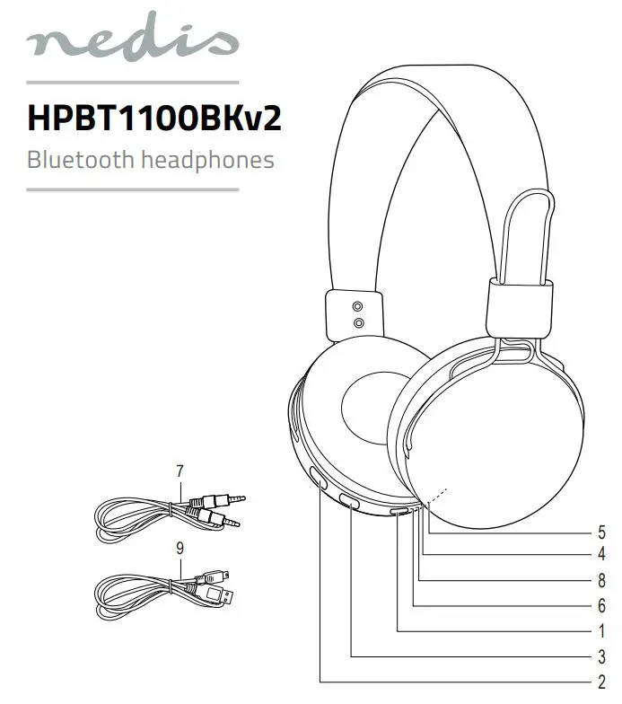 nedis Bluetooth Headphones User Guide