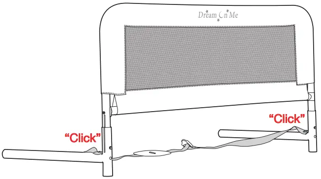 Dream On Me 419 W Lightweight Mesh Security Adjustable Bed Rail - BED RAILS ASSEMBLY 1