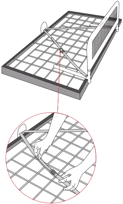 Dream On Me 419 W Lightweight Mesh Security Adjustable Bed Rail - BED RAILS ASSEMBLY 4