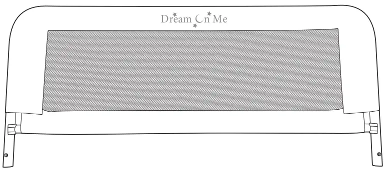 Dream On Me 419 W Lightweight Mesh Security Adjustable Bed Rail - Mesh Ra