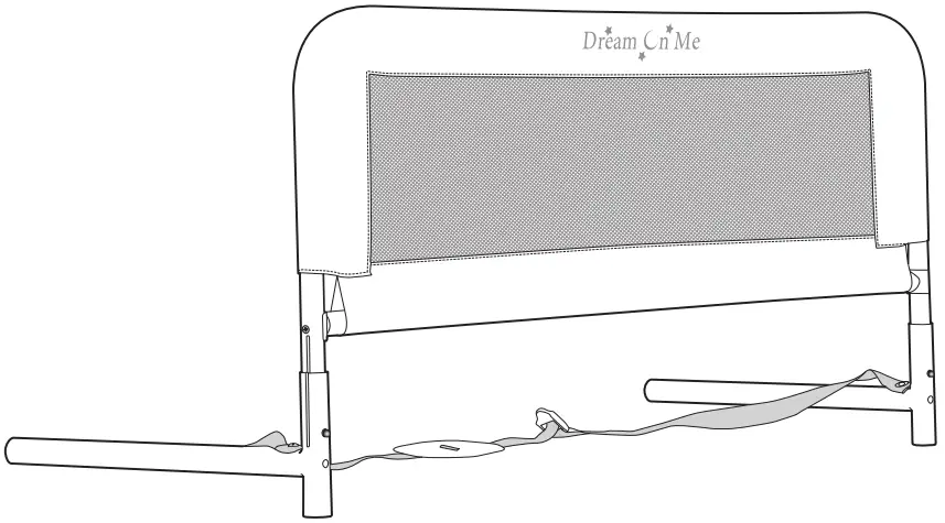 Dream On Me 419 W Lightweight Mesh Security Adjustable Bed Rail