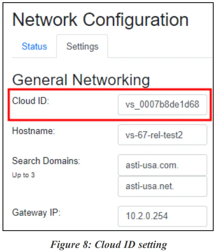 ASTi Comms Logger systems - Cloud ID setting