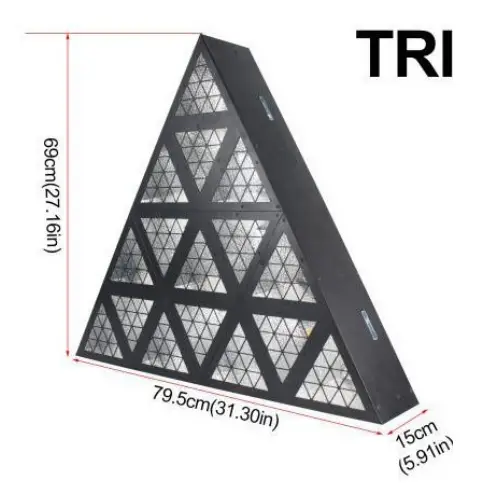 CONIC DESIGN ART LED Triangle - Dimensions