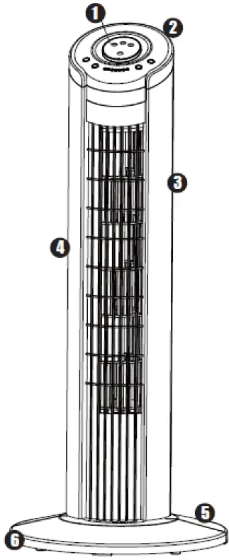 Goldair GCTF300 80cm Tower Fan With Remote Control 01