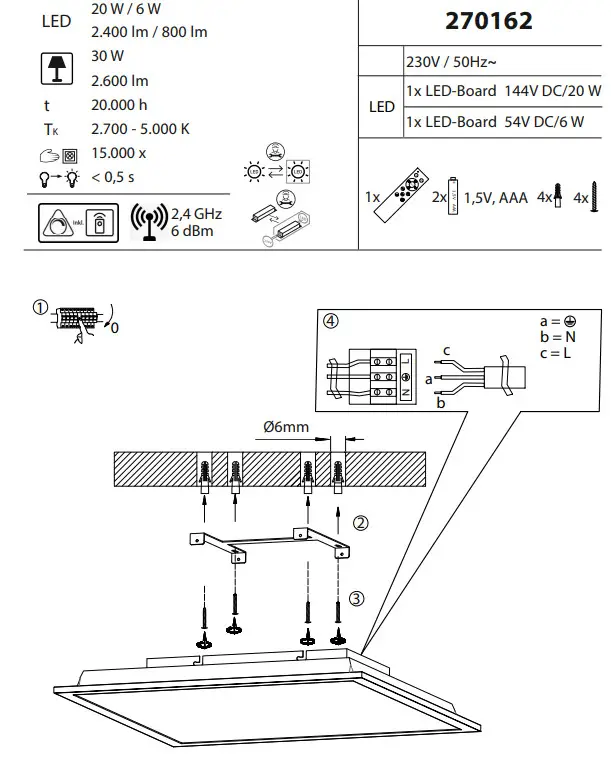 Paul Neuhaus 8111-17 Flat LED Ceiling Light - Figure 1