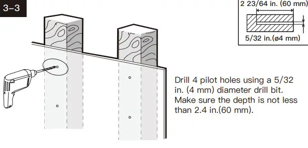 INNOVATE EI6171 TV WAll Mount -Drill 4 pilot