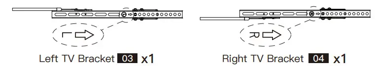 INNOVATE EI6171 TV WAll Mount -Hardware for Step 1