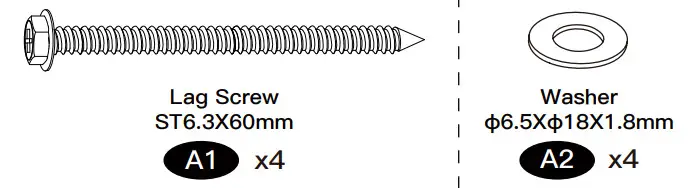 INNOVATE EI6171 TV WAll Mount - Hardware for Step 3