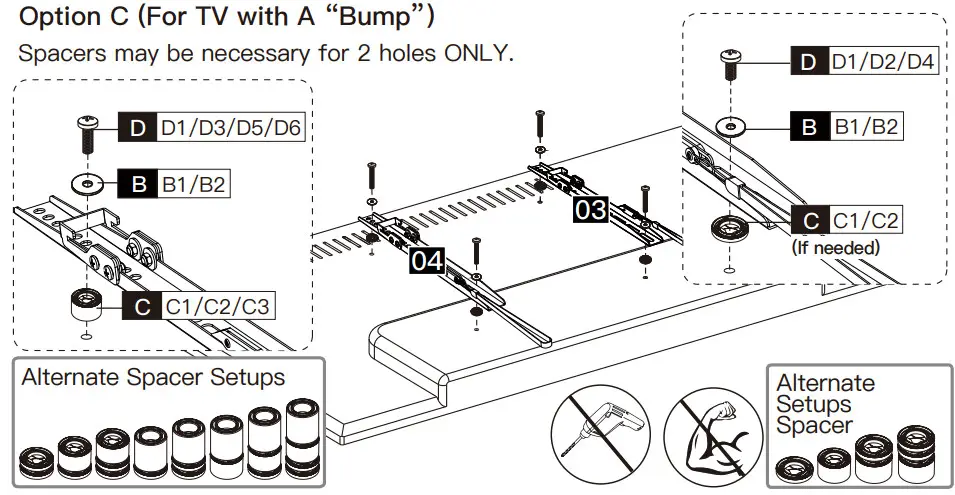 INNOVATE EI6171 TV WAll Mount -Option C