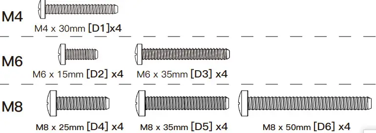 INNOVATE EI6171 TV WAll Mount -TV Bolts