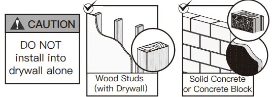 INNOVATE EI6171 TV WAll Mount -Wall Construction