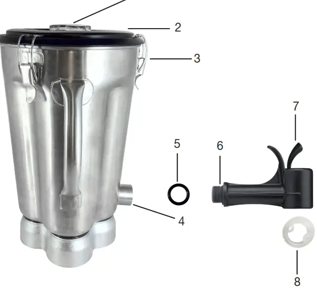 WARING COMMERCIAL CB15VP 1-Gallon Tritan Copolyester Food Blender - 2