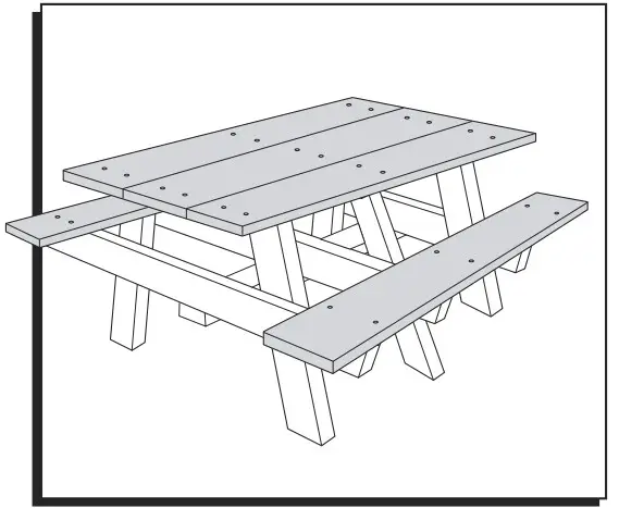 ULINE H-2564 8' A-FRAME Picnic Table-