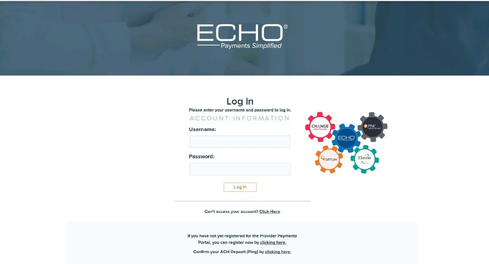ECHO Provider Payments Portal - Provider Payments Login