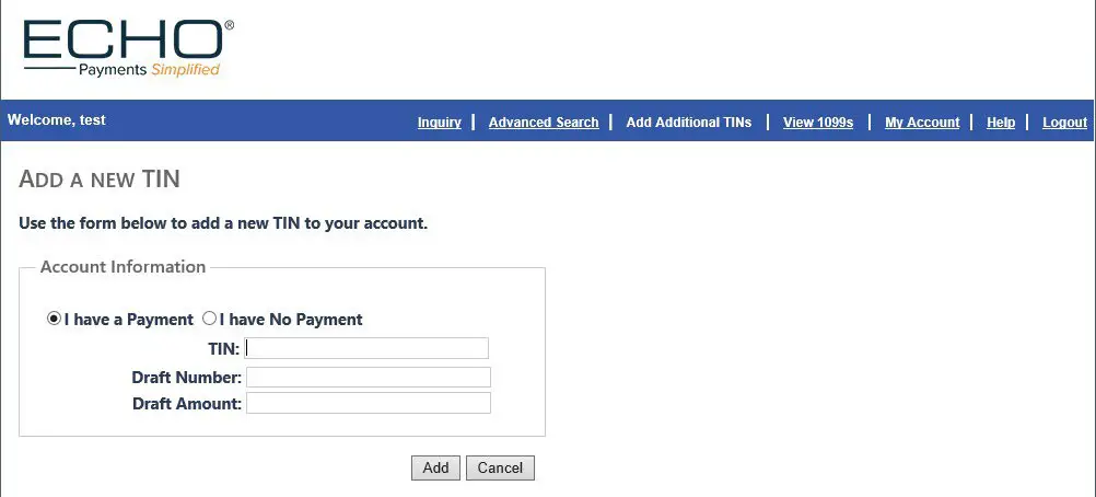 ECHO Provider Payments Portal - Tax Id Numbers