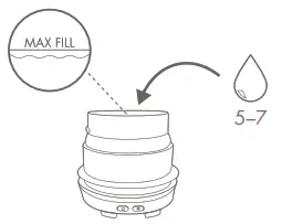 Homedics ARMH-595 Aroma Diffuser - Pour water into the reservoir