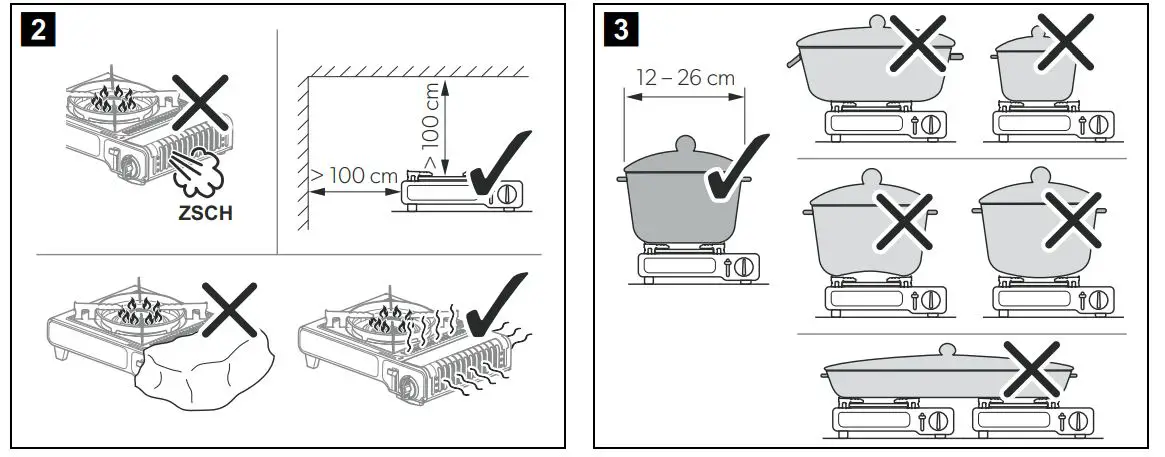Kampa GA7500 EVO Series 2 Portable Gas Stove - figure 2,3
