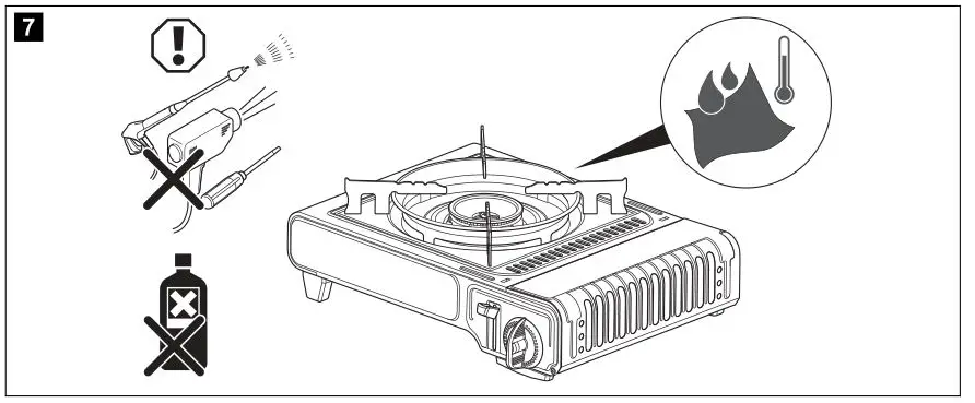 Kampa GA7500 EVO Series 2 Portable Gas Stove - figure 7