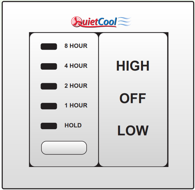 QuietCool Energy Saver Whole House Fan - TWO SPEED CONTROLS