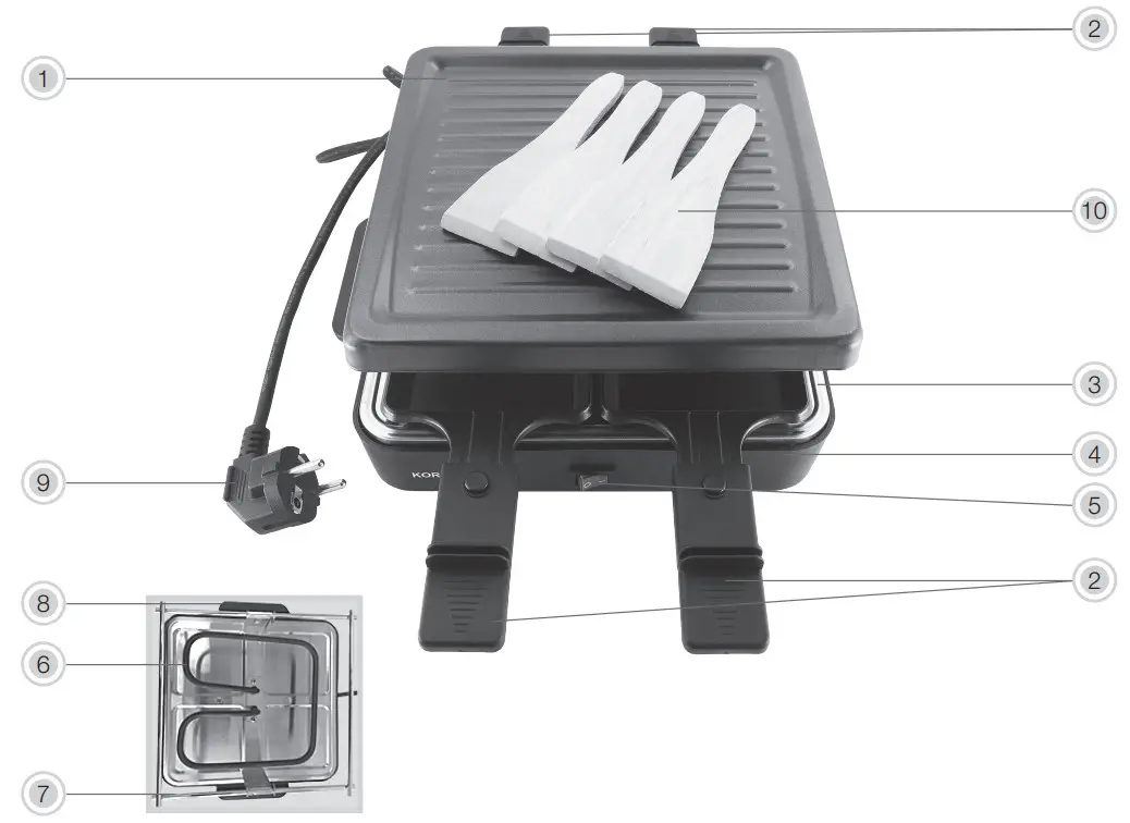 KORONA 45081 Raclette Grill - Product Description