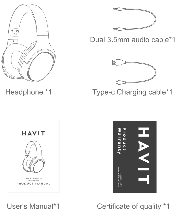 HAVIT-H630BT-Wireless-Headphone-FIG 1