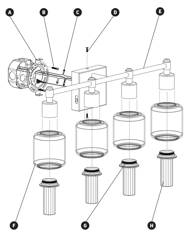 artika VAN4-CG5C-HD2BG LED Vanity Light - 1