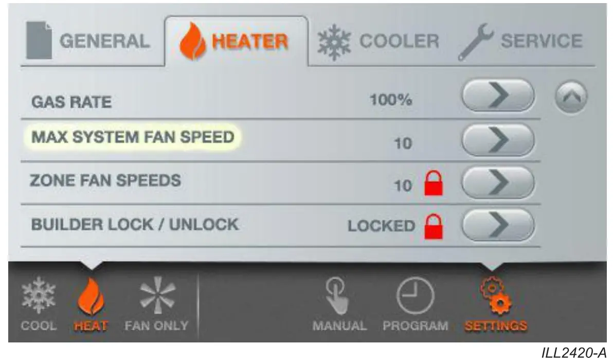 CW-6S Indirect Evaporative Cooler Setup Interface