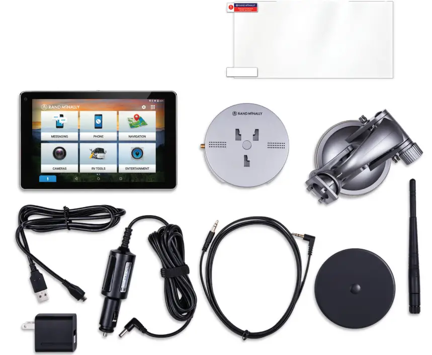RAND MCNALLY OverDryve 7 Connected Car Tablet with GPS - Box Contents