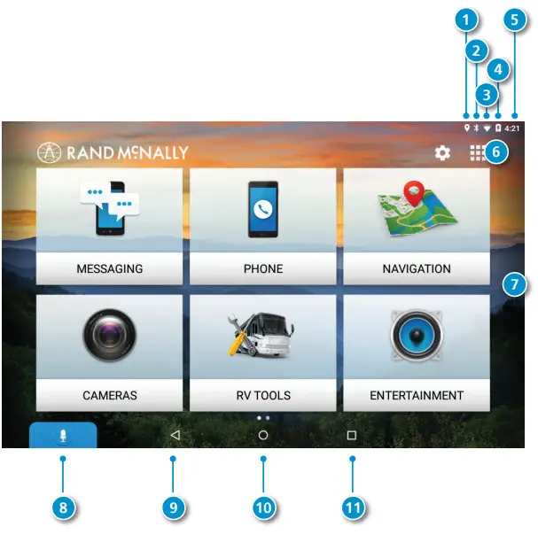 RAND MCNALLY OverDryve 7 Connected Car Tablet with GPS - Home Screen