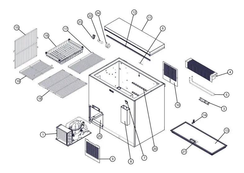 Perlick BC series stainless Steel Horizontal Flat Top Bottle Cooler Instruction Manual - Replacement Parts - Flat Top Bottle Coolers