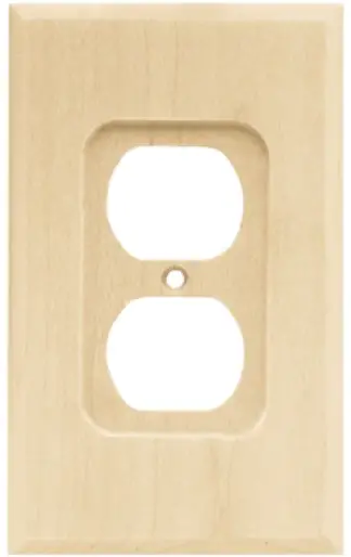 allen roth 64667 Wood Square 1-Gang Standard Duplex Wall Plate