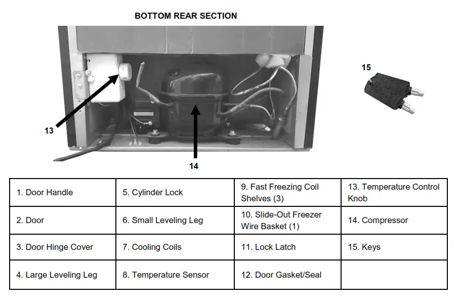 Whynter 3.0cu.ft. Energy Star Upright Freezer - Parts and Accessories 2