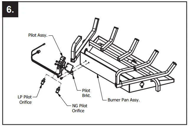 allen roth SPK-200L Vented Gas Log Conversion Kit - Burner Pan