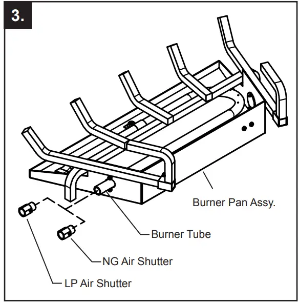 allen roth SPK-200L Vented Gas Log Conversion Kit - Burner Tube