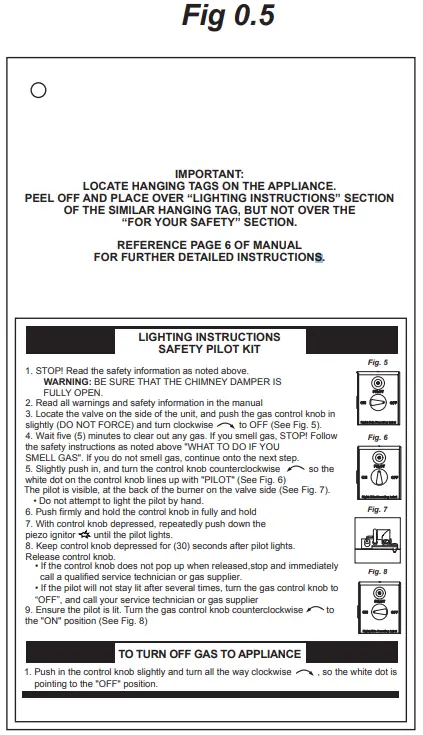 allen roth SPK-200L Vented Gas Log Conversion Kit - Fig 0.5