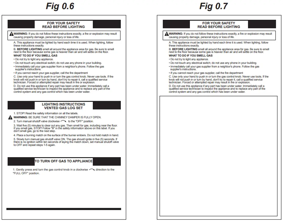 allen roth SPK-200L Vented Gas Log Conversion Kit - Fig 0.6