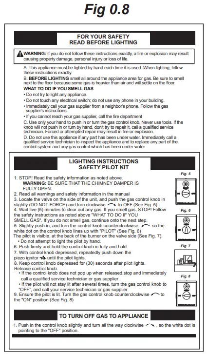 allen roth SPK-200L Vented Gas Log Conversion Kit - Fig 0.8