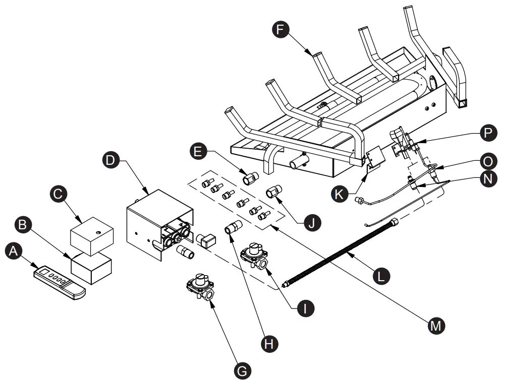 allen roth SPK-200L Vented Gas Log Conversion Kit - SPK300L