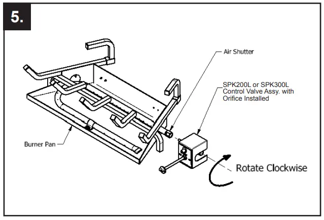 allen roth SPK-200L Vented Gas Log Conversion Kit - Valve Assy