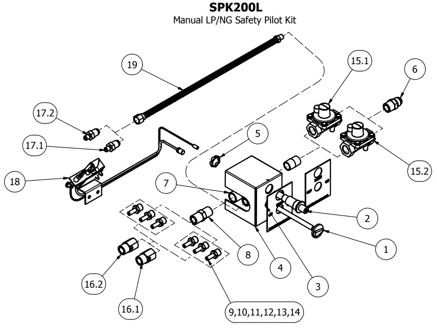 allen roth SPK-200L Vented Gas Log Conversion Kit - receiver termina1