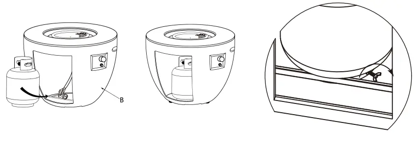 HAMPTON BAY FP21525 Round Concrete Finish Fire Table - fig 4